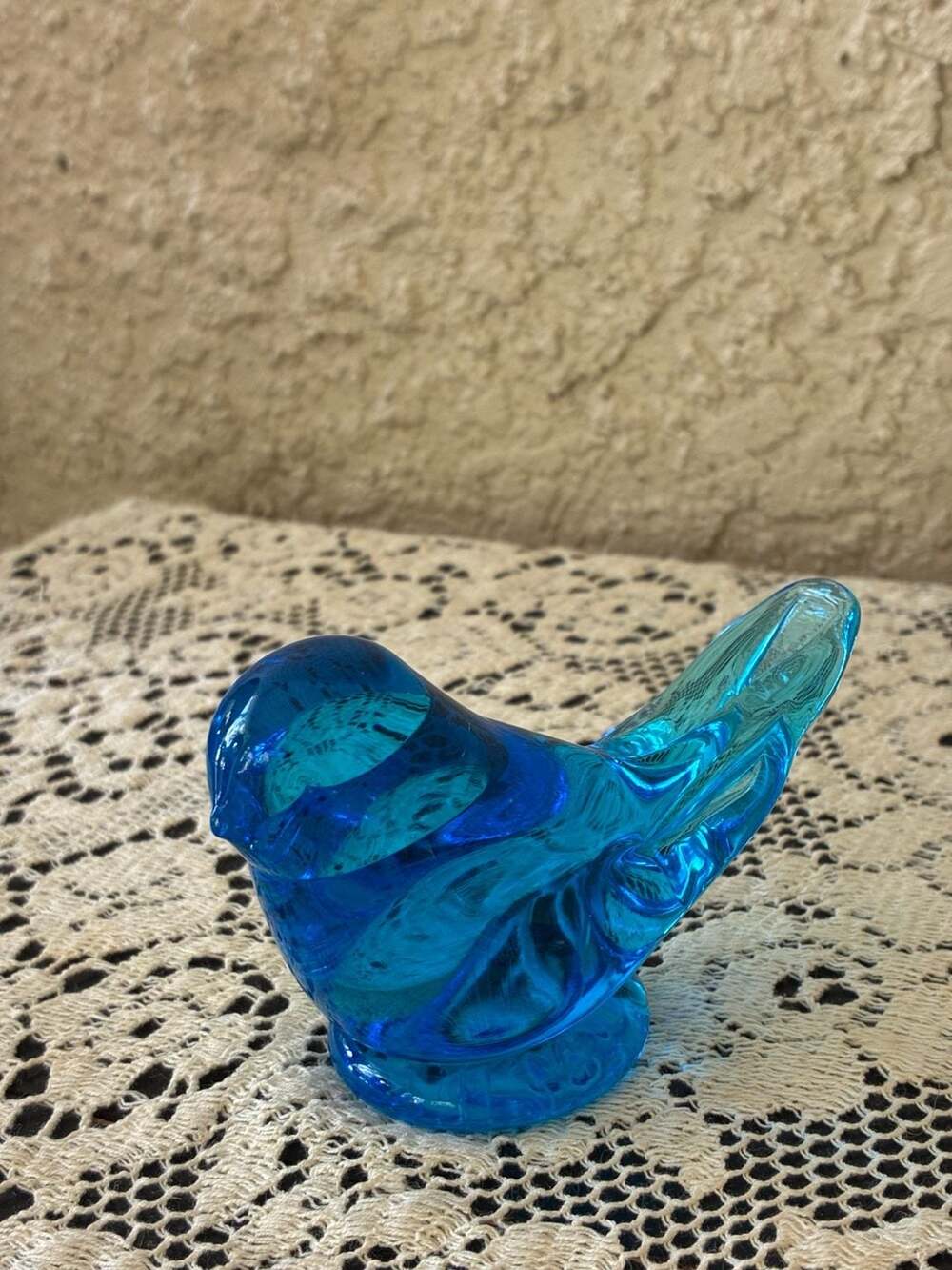 Leo Ward Terra Studios Bluebird of Happiness Art Glass Figurine Signed 1991